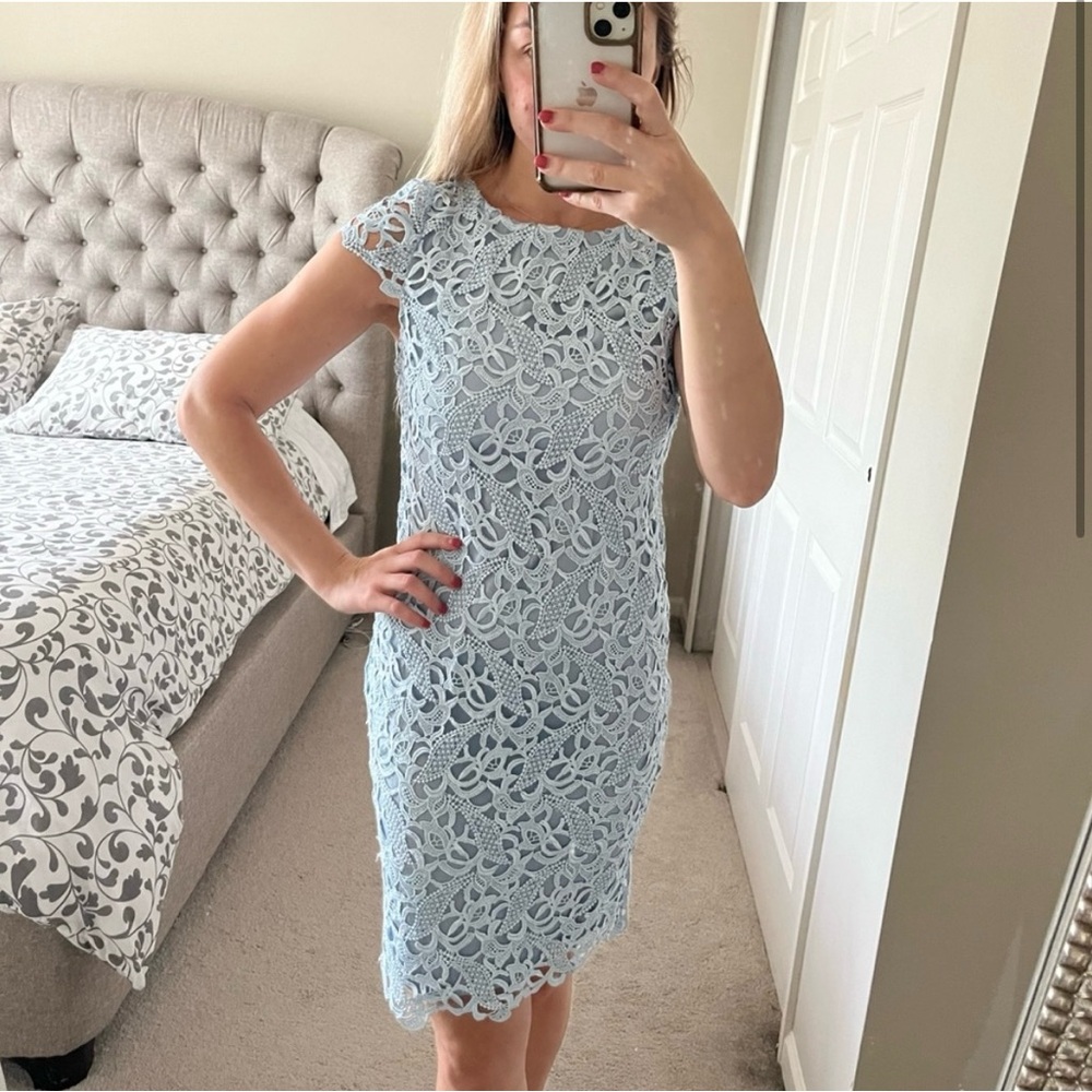 Alice+Olivia Lace Blue Dress